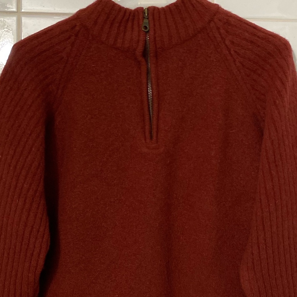 Patagonia Mock Half Zipper 💯 Wool  Knit Unisex Sweater Size L - Picture 9 of 14